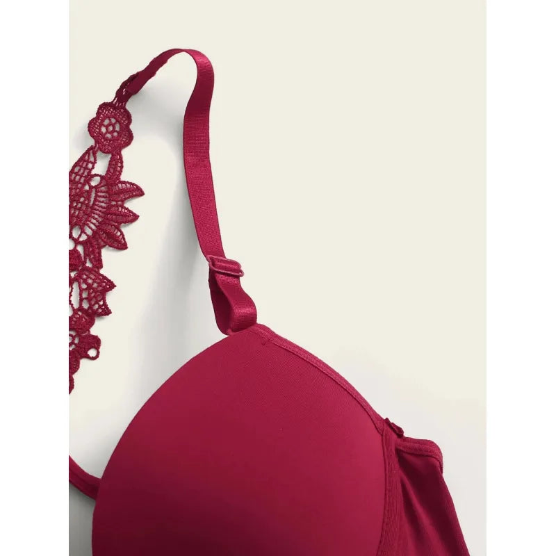 Women's Push-Up Lingerie Set â€?Backless Front-Closure Bra