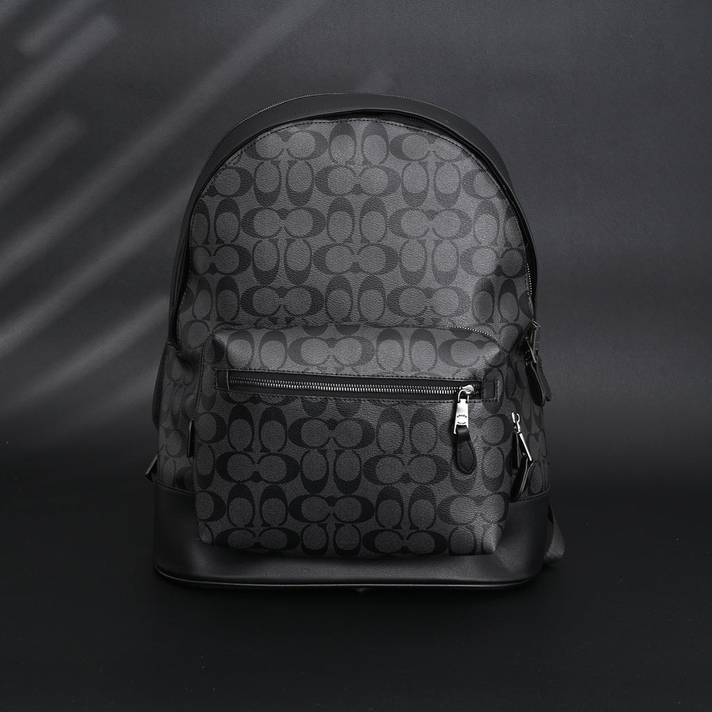 Coach West Backpack ¨C Signature Canvas in Black/Grey