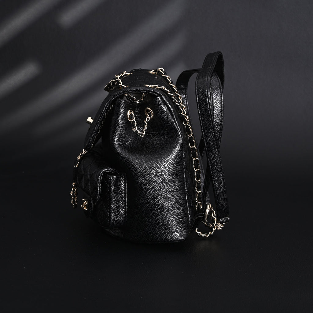 Chanel Duma Backpack ¨C Black Quilted Lambskin with Gold-Tone Hardware (24A Collection)