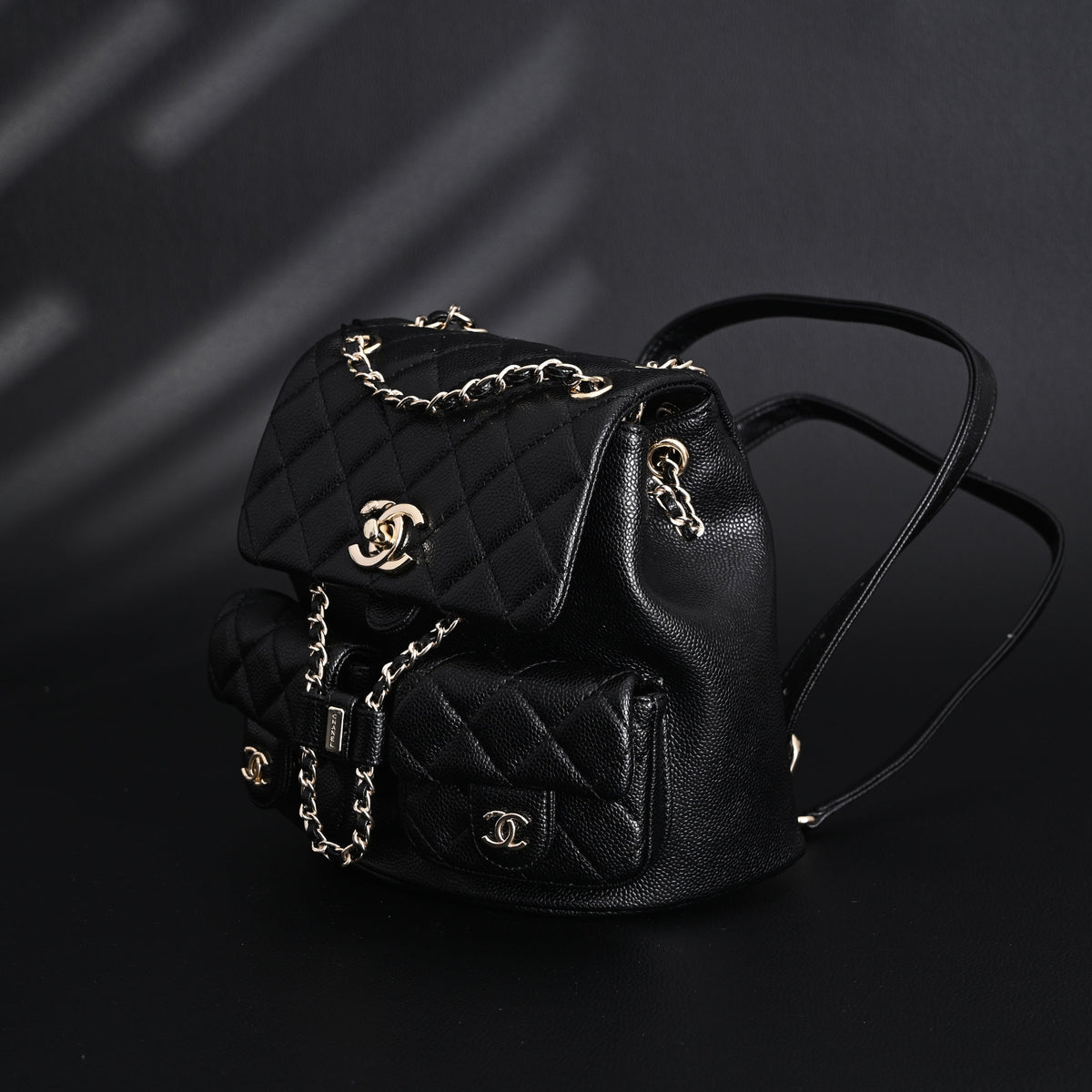 Chanel Duma Backpack ¨C Black Quilted Lambskin with Gold-Tone Hardware (24A Collection)