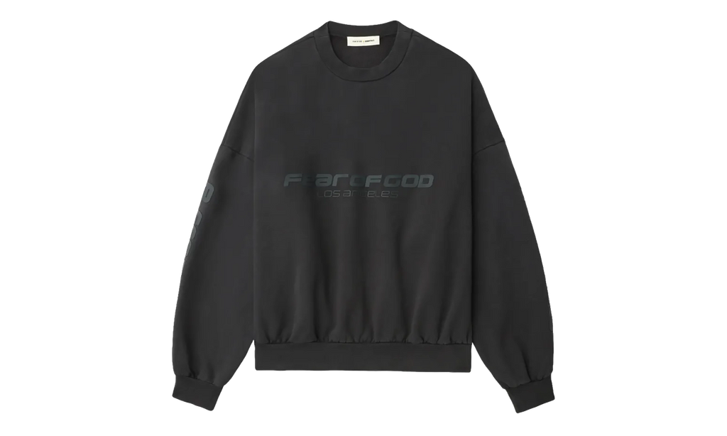 Los Angeles Heavy Fleece Cropped Sweatshirt "Vintage Black" 192HO256893F