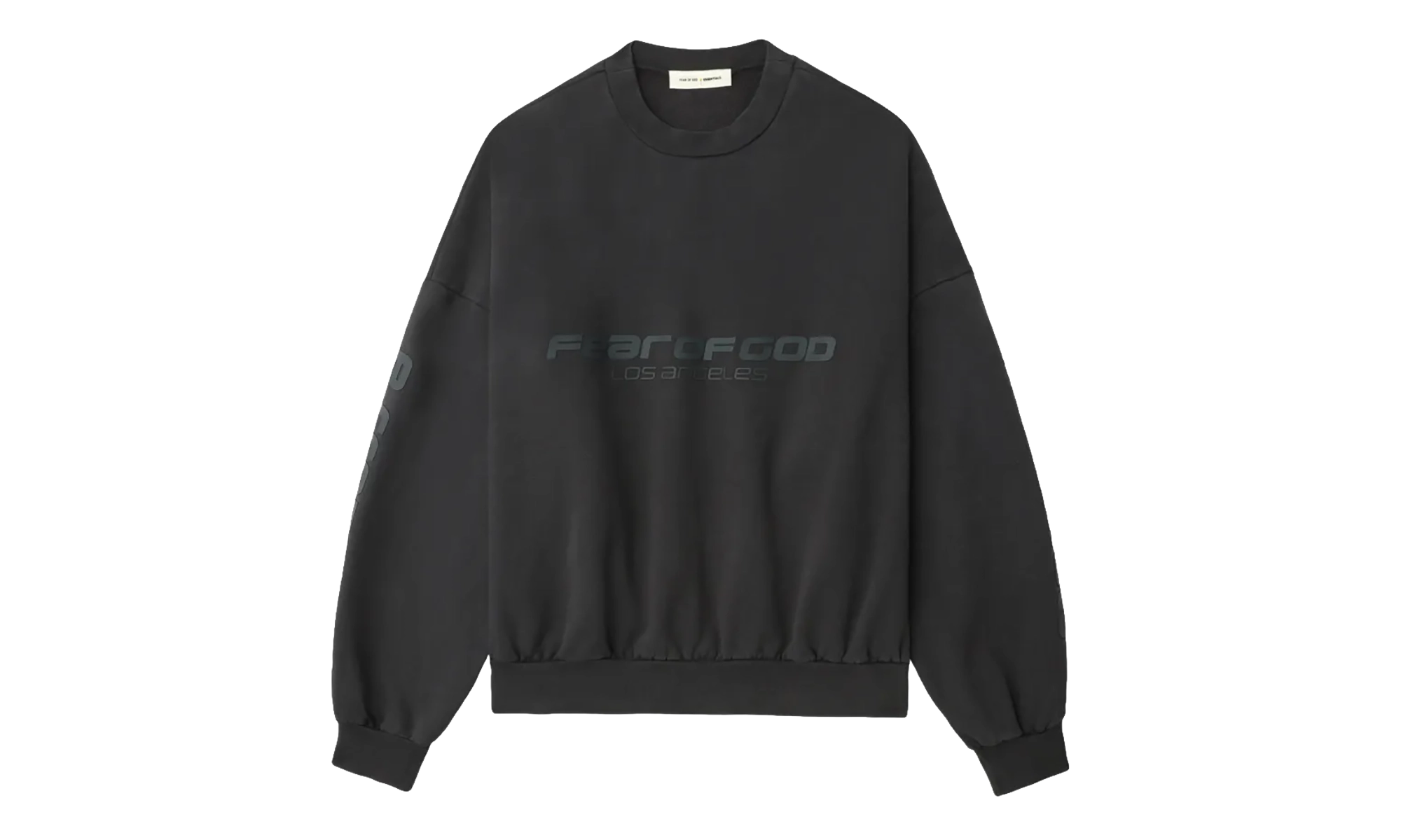 Los Angeles Heavy Fleece Cropped Sweatshirt "Vintage Black" 192HO256893F
