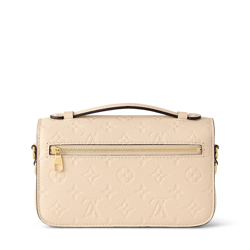 LV Pochette M¨¦tis East West Monogram Canvas Handle Crossbody Bag with Chain Strap and Leather Trim (21.5 x 13.5 x 6) cm