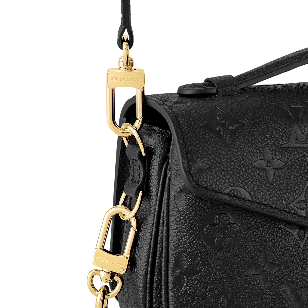 LV Pochette M¨¦tis East West Monogram Canvas Handle Crossbody Bag with Chain Strap and Leather Trim (21.5 x 13.5 x 6) cm