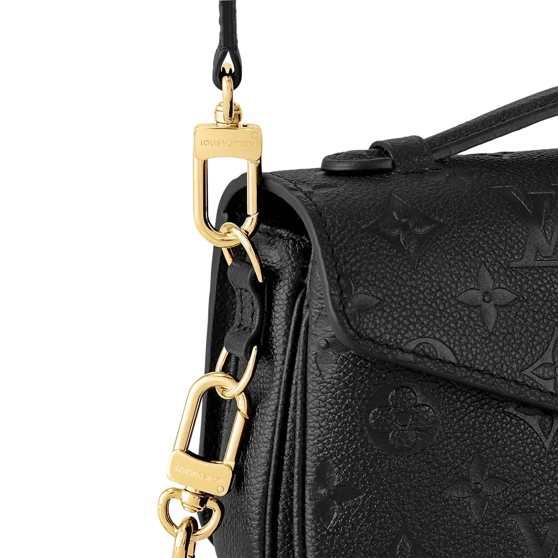 LV Pochette M¨¦tis East West Monogram Canvas Handle Crossbody Bag with Chain Strap and Leather Trim (21.5 x 13.5 x 6) cm