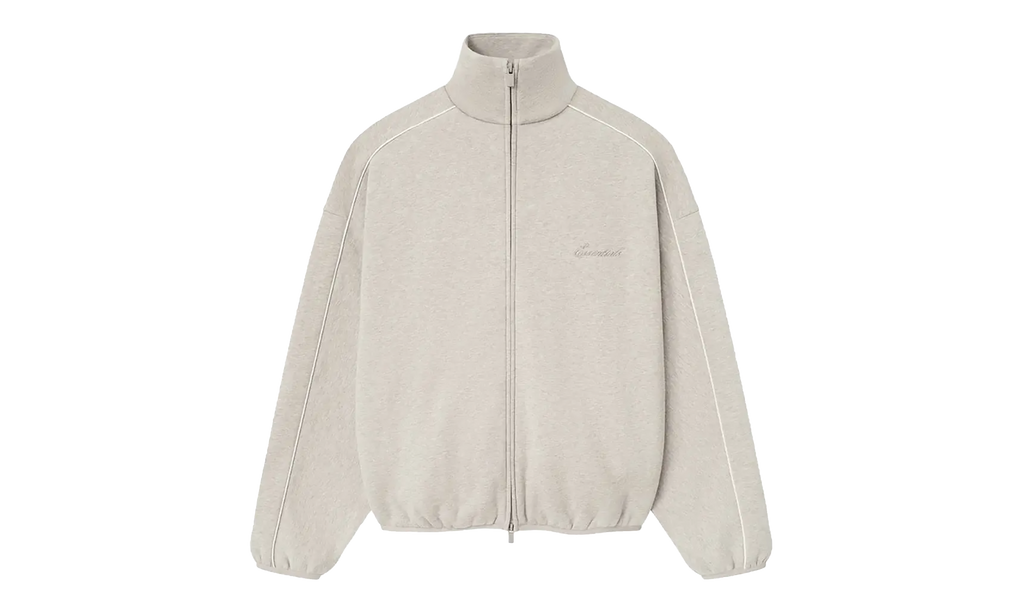 MODERN FIT FLEECE TRACK JACKET "HEATHER STONE/CLOUD WHITE" 202SP256892F