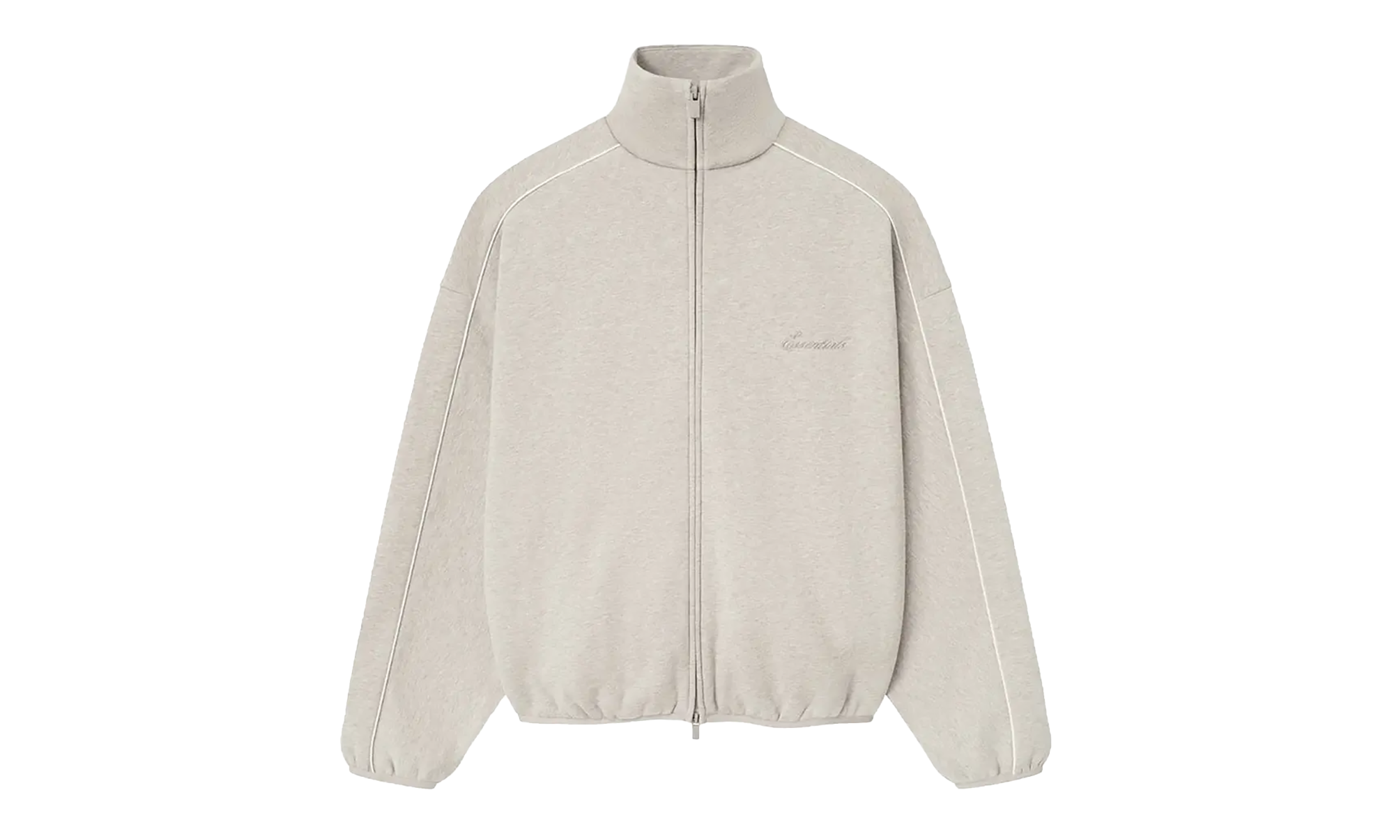 MODERN FIT FLEECE TRACK JACKET "HEATHER STONE/CLOUD WHITE" 202SP256892F