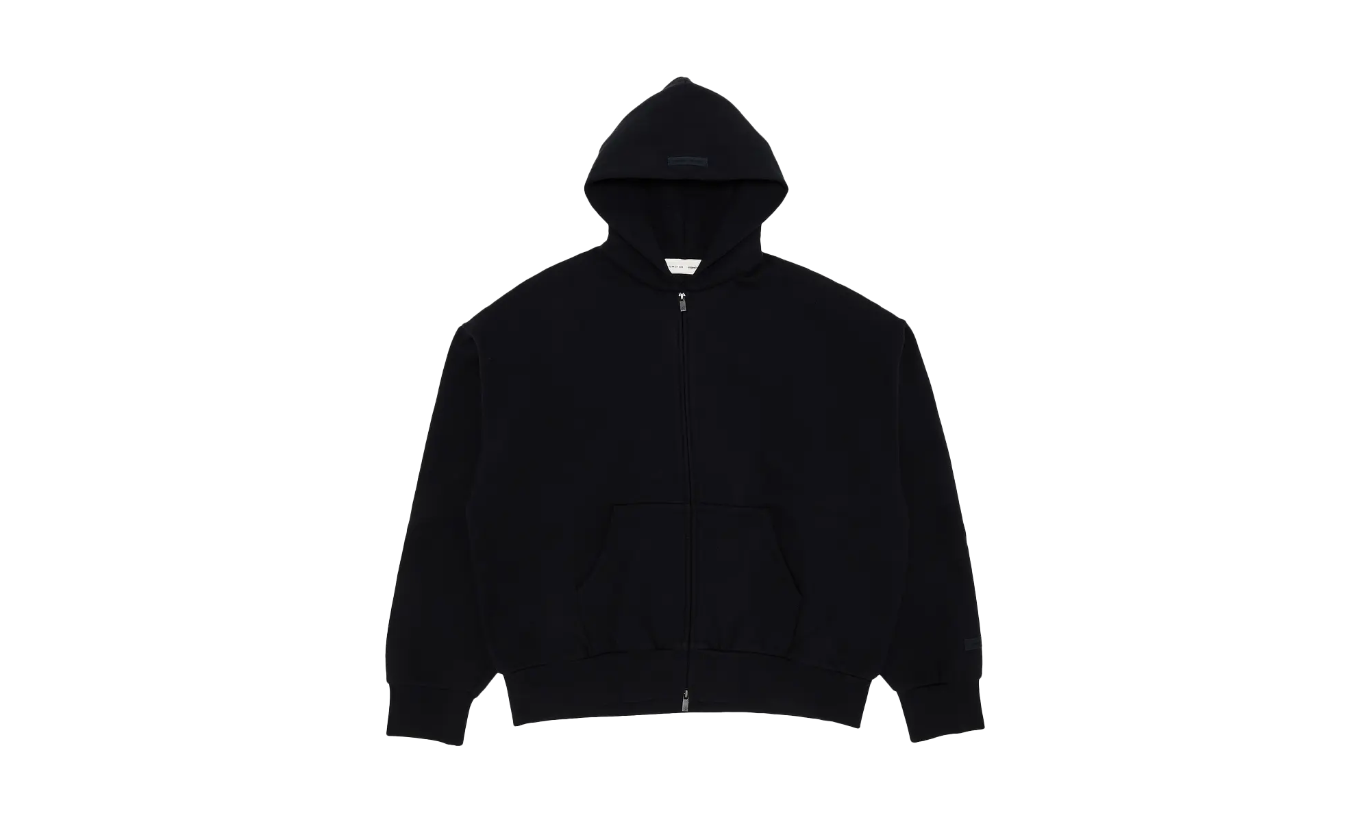 CLASSIC FLEECE ZIP UP HOODIE "JET BLACK" 192AS254780F